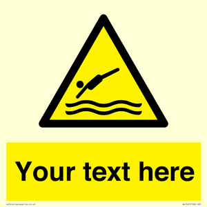 Custom Warning diving area